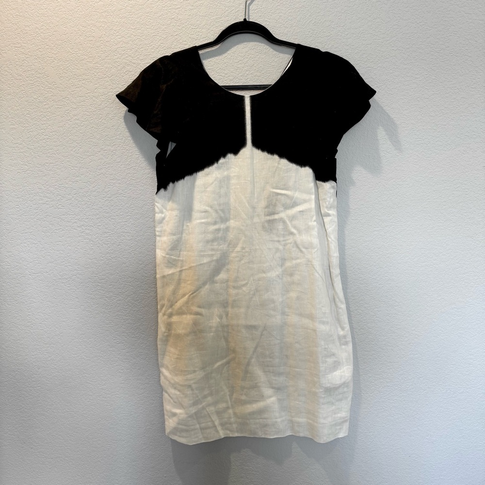 J.Crew Black & White Ruffle Sleeve Shift Dress – NWT